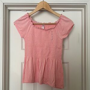 Pink Smocked Women's Top